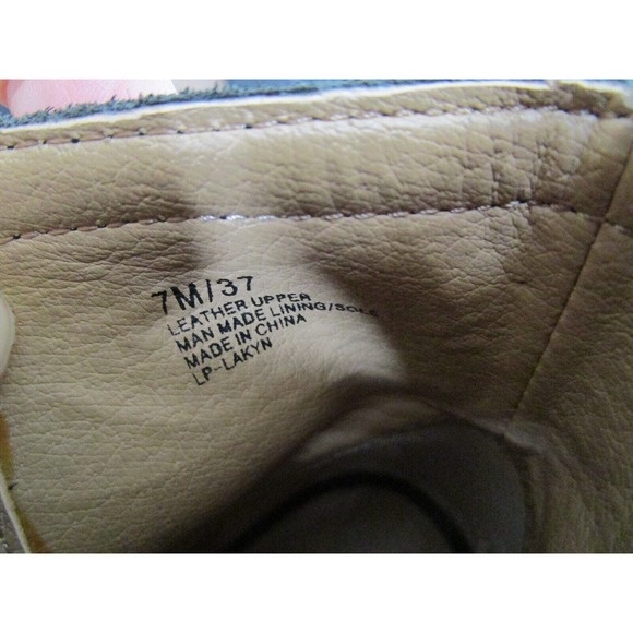 EUC! Lucky Brand Lakyn Black Perforated Suede High Heel Sandal Booties Sz 7M - Picture 11 of 11